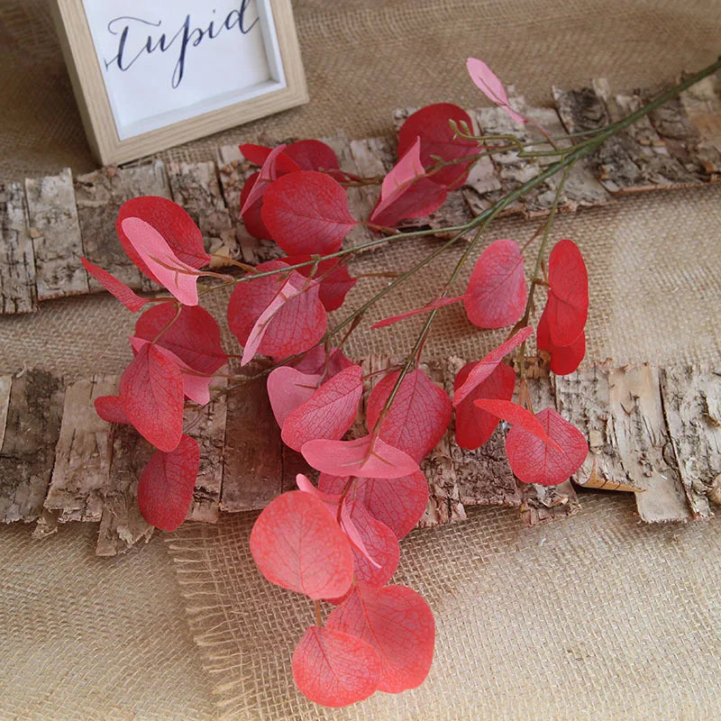 Silk Artificial Willow Bouquet | Fake Green Leaves for Home & Wedding