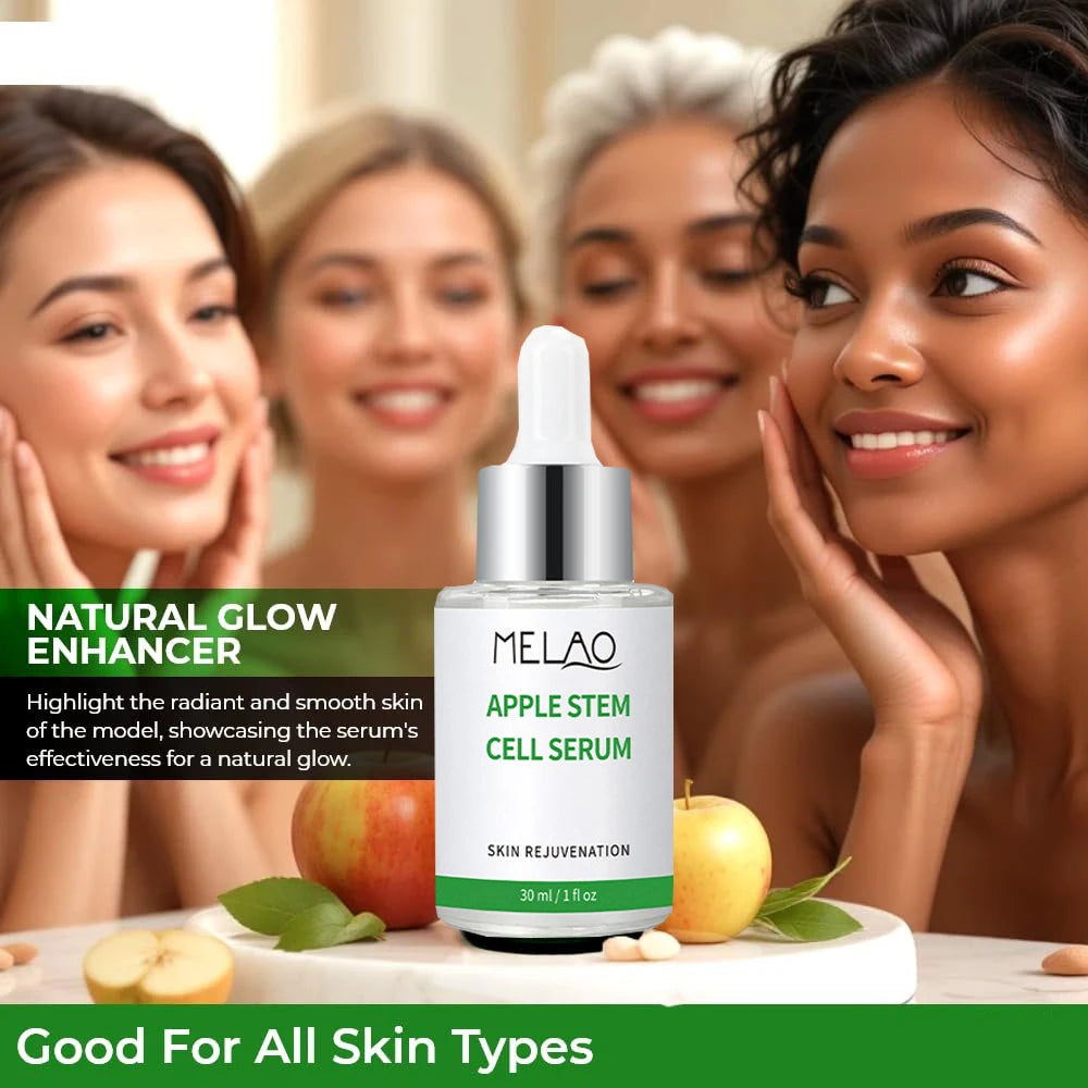 Apple Stem Celll Serum Rejuvenates Skin Diminishes Fine Lines Hydrates Skin, For Radiant and Youthful Skin Firming And Lifting Peaceful Pleasures Health and Wellness