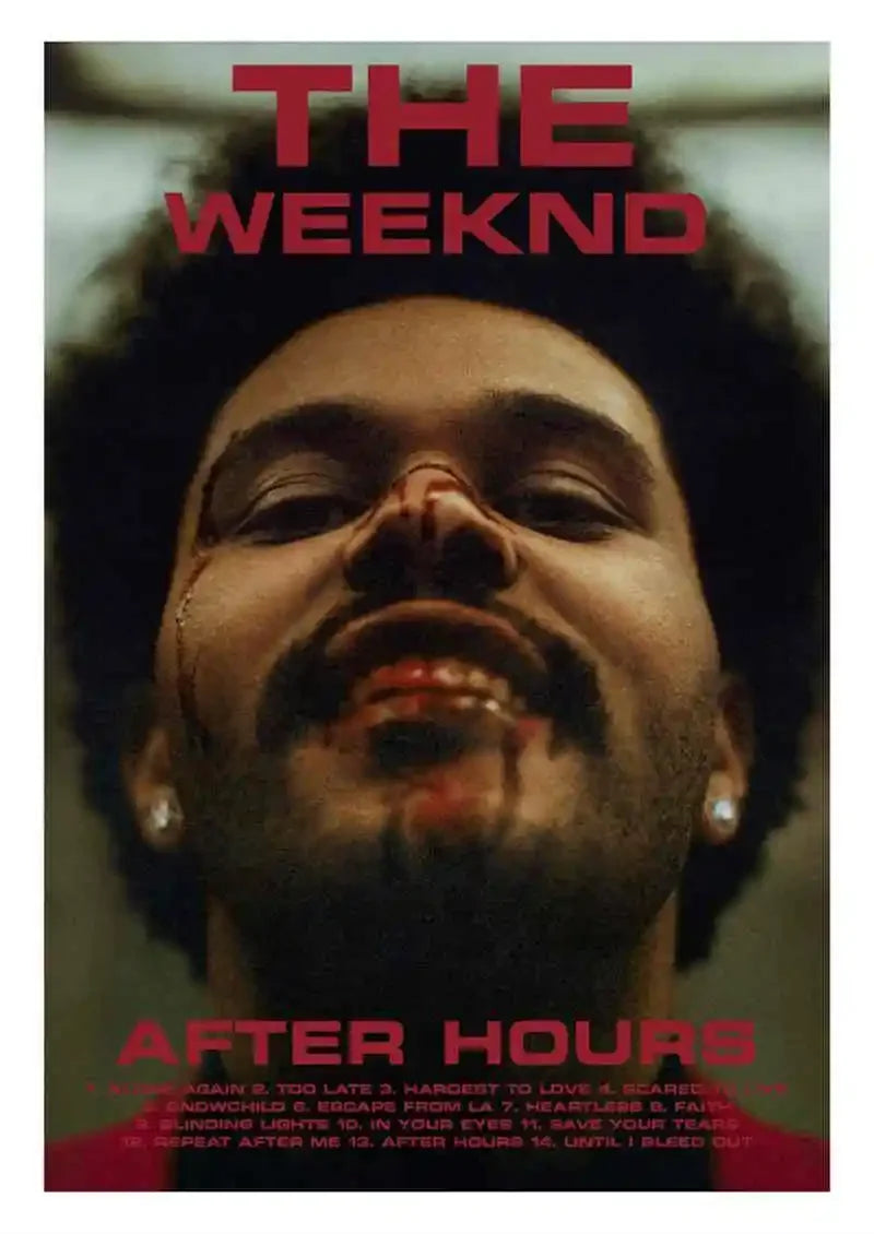 The Weeknd Canvas Wall Art | Starboy Hip Hop Poster Print