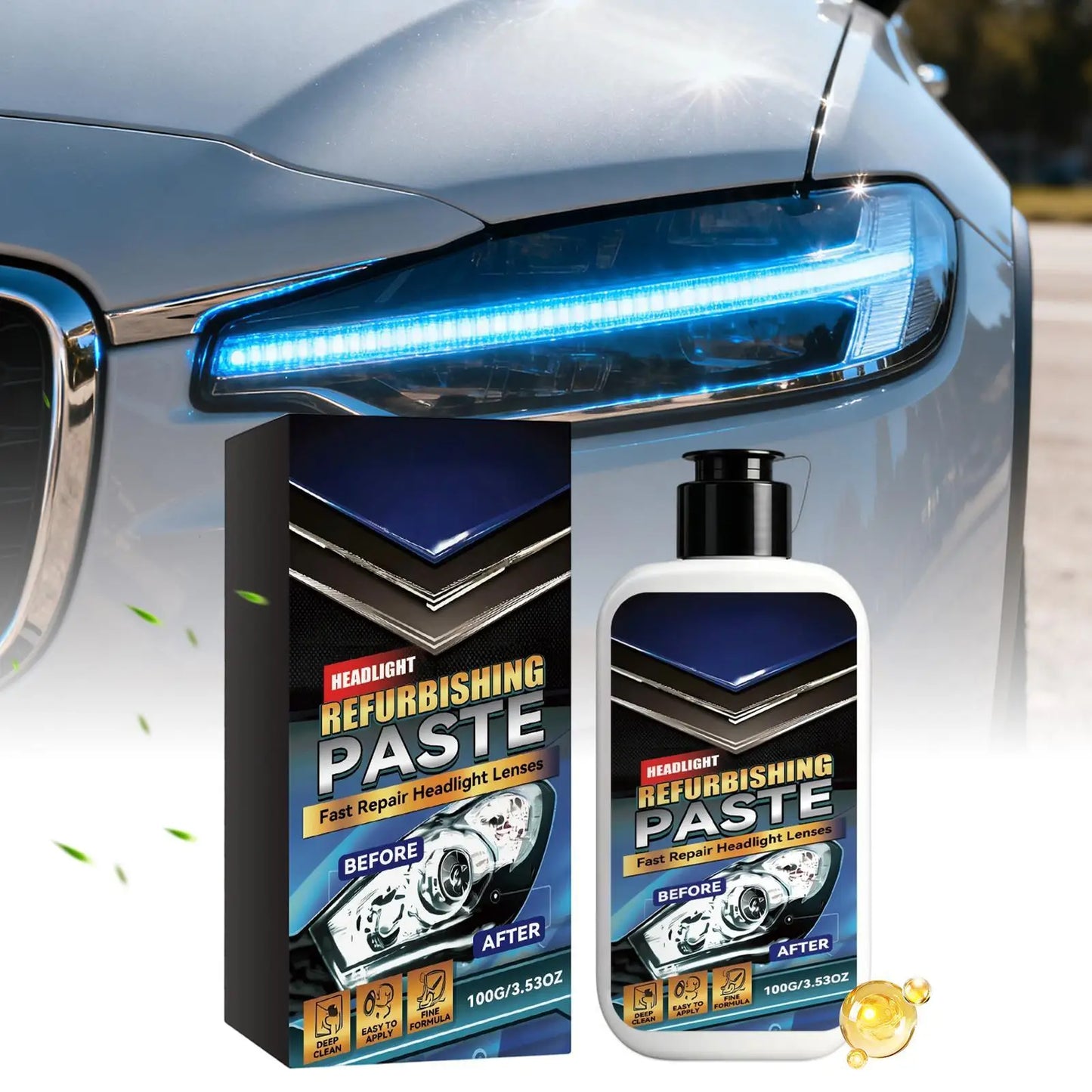 Car Headlight Restoration Polishing Paste 100g | UV Protection