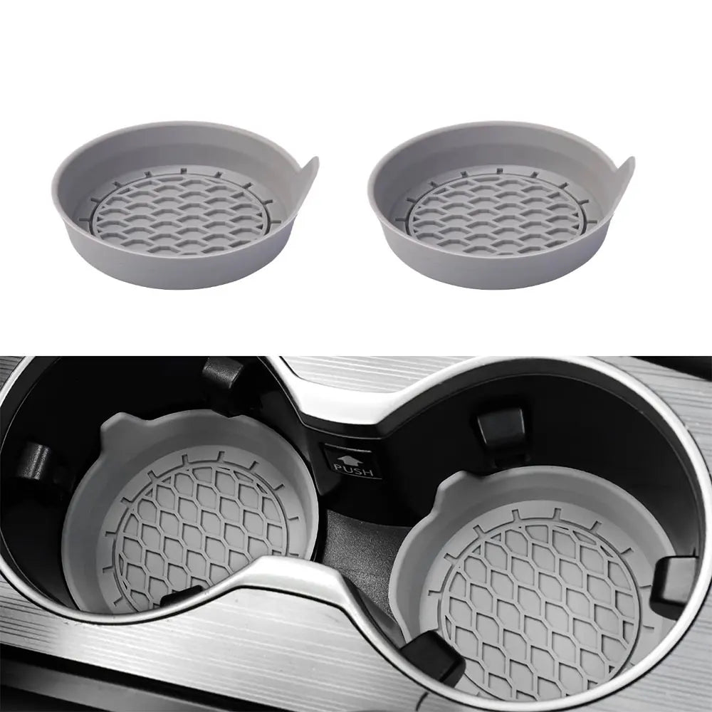 8cm Silicone Car Cup Holder Coaster – Anti-Slip Waterproof