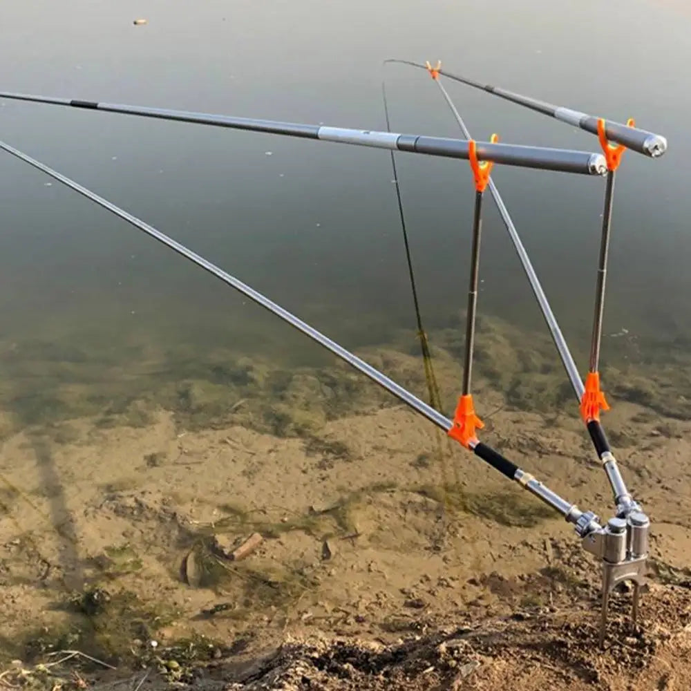 Telescopic Fishing Rod Holder 1.5–2.4m Adjustable Steel Stand