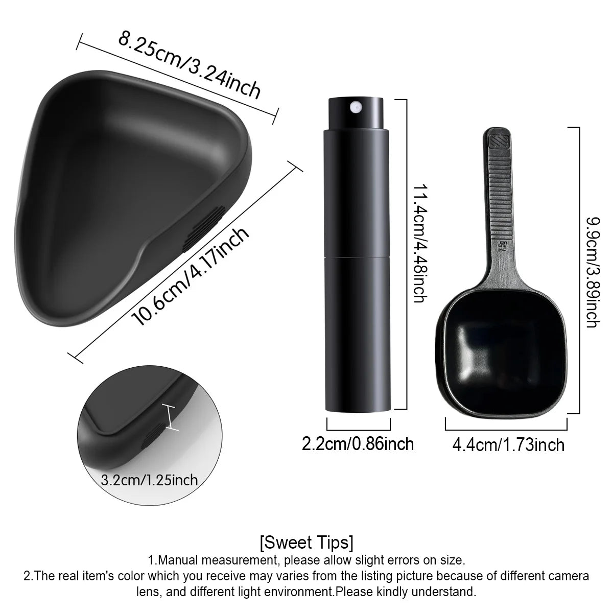 Silicone Coffee Bean Dosing Cup + Sprayer Gift Set, Spoon for Tea Spoons Stirrers, Espresso Coffee Bar Accessories & Essentials Peaceful Pleasures Health and Wellness