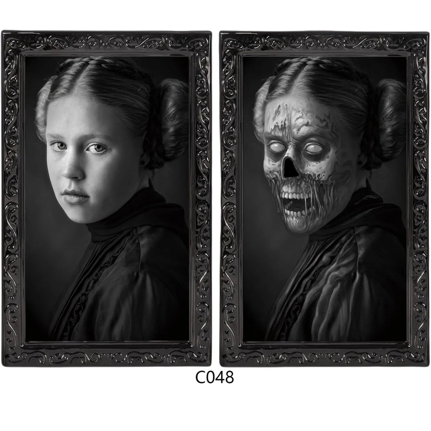 Halloween 3D Changing Face Portrait | Gothic Horror Wall Decor Halloween Wall Decor Peaceful Pleasures Health and Wellness