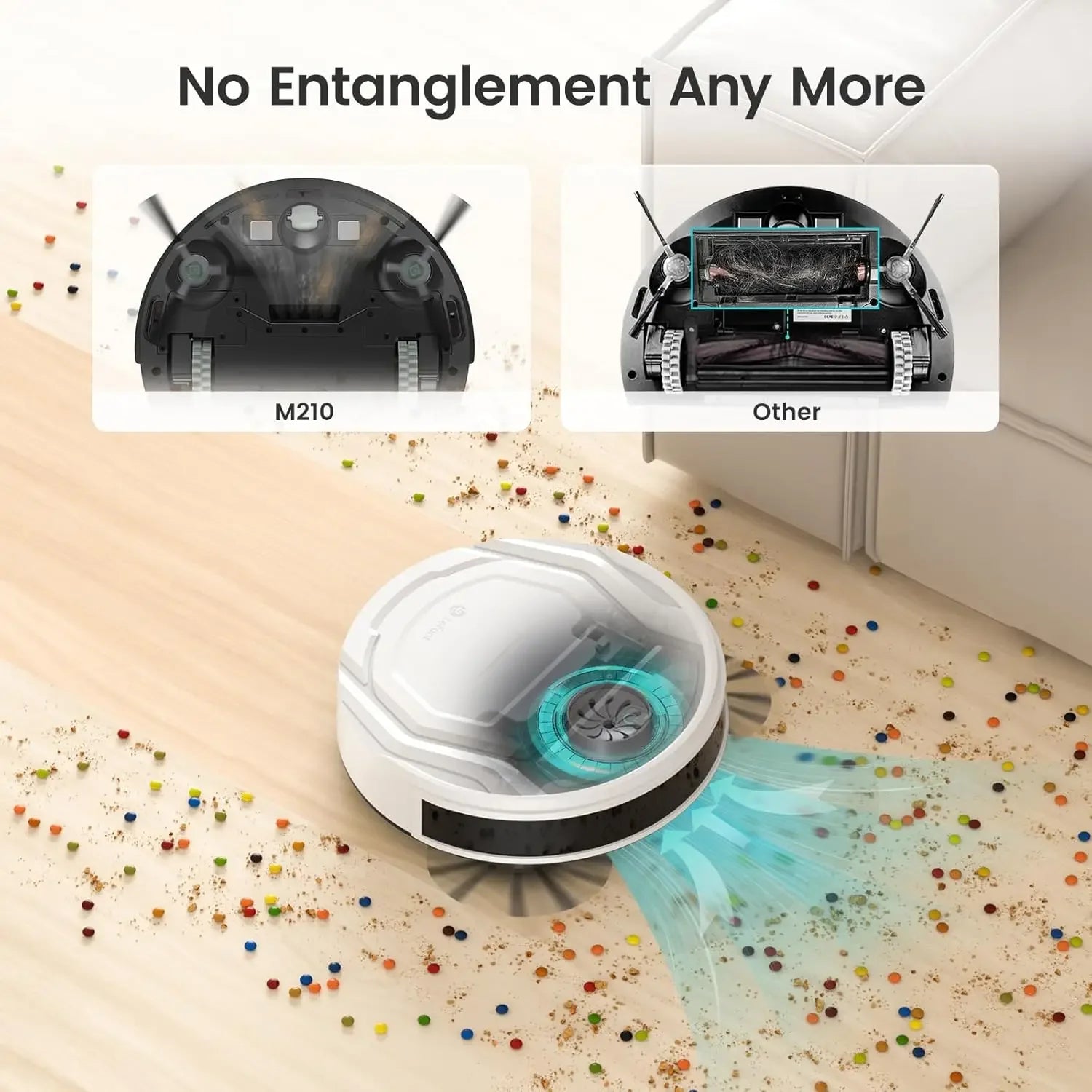 Slim Robot Vacuum, 120 Min Runtime, Strong Suction, Low Noise, Wi-Fi/Alexa Control for Pet Hair & Hard Floors Peaceful Pleasures Health and Wellness