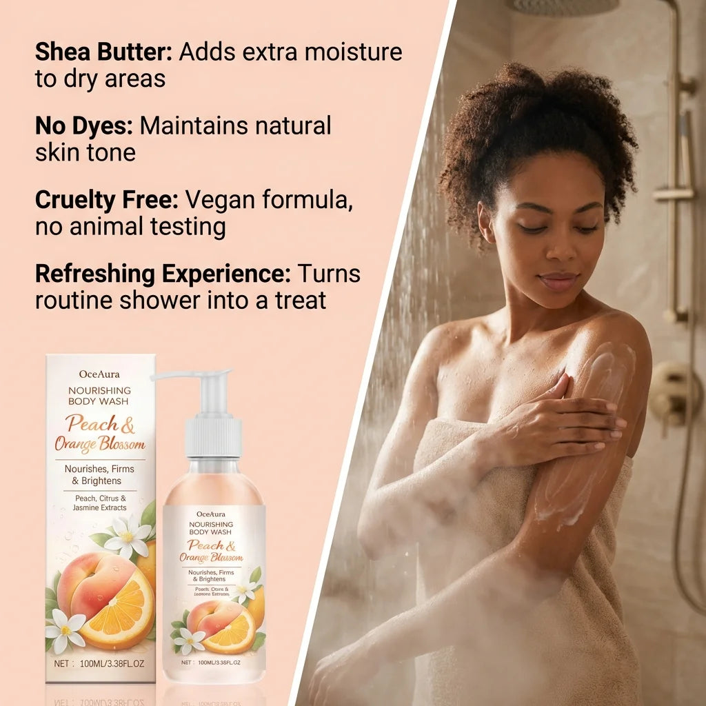 Hydrating Body Wash Moisturizing Brightening Body Cleansing Smoothing Lasting Fragrance Softening Glowing Refreshing Shower Gel Peaceful Pleasures Health and Wellness