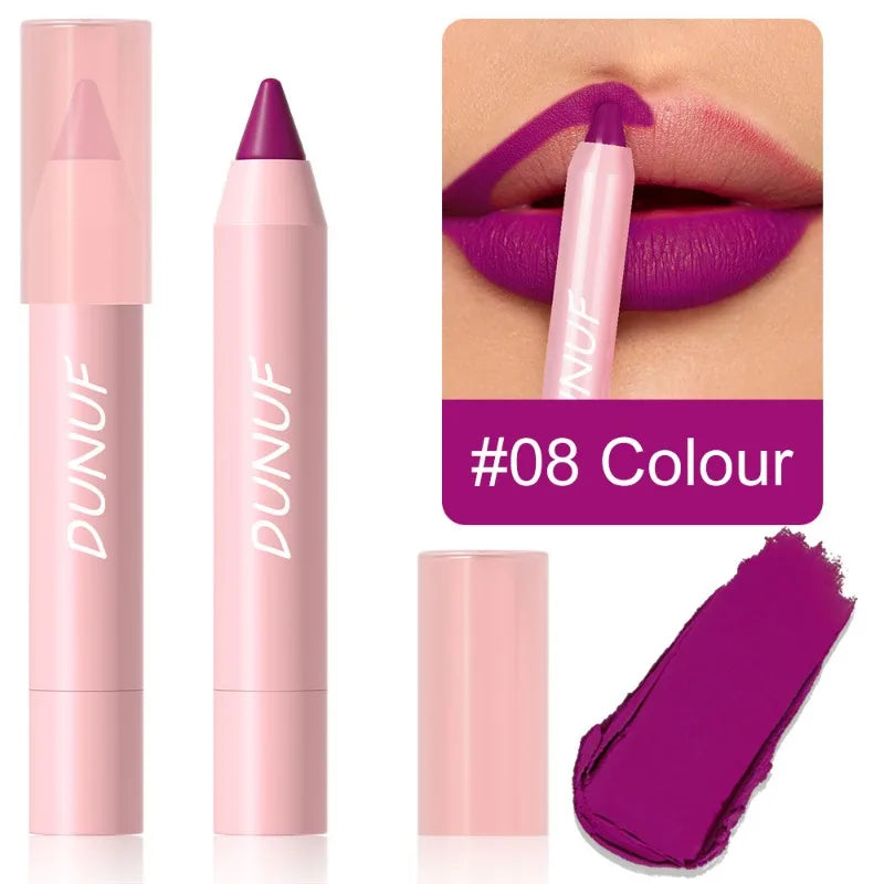 18-Color Matte Velvet Lip Liner Pencil | Waterproof Long-Lasting