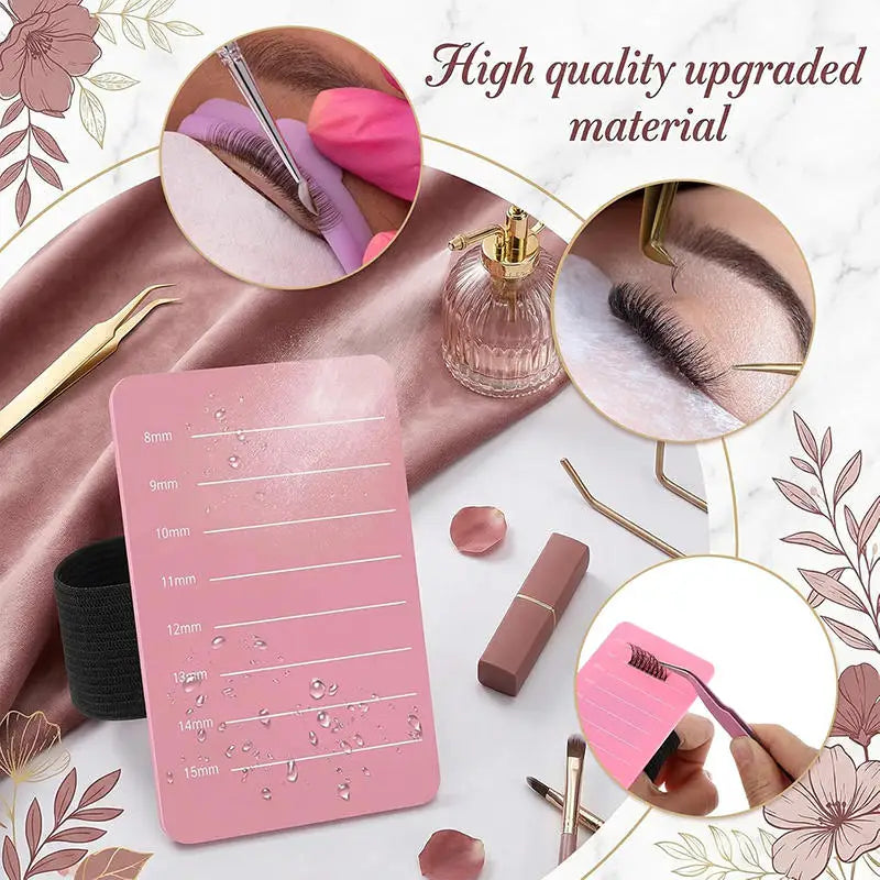 Wrist Strap Style Eyelash Show Boards Handheld Lash Sorting Tray Lash Holder Portable Eyelash Extension Pallet Makeup Tools Peaceful Pleasures Health and Wellness