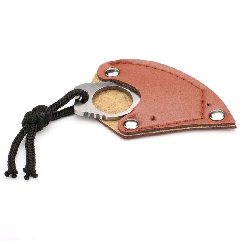Small Portable MC Knife Outdoor EDC Tool Survival Self defense Mini Claw Knife Leather Sheath Home Defensa Peaceful Pleasures Health and Wellness