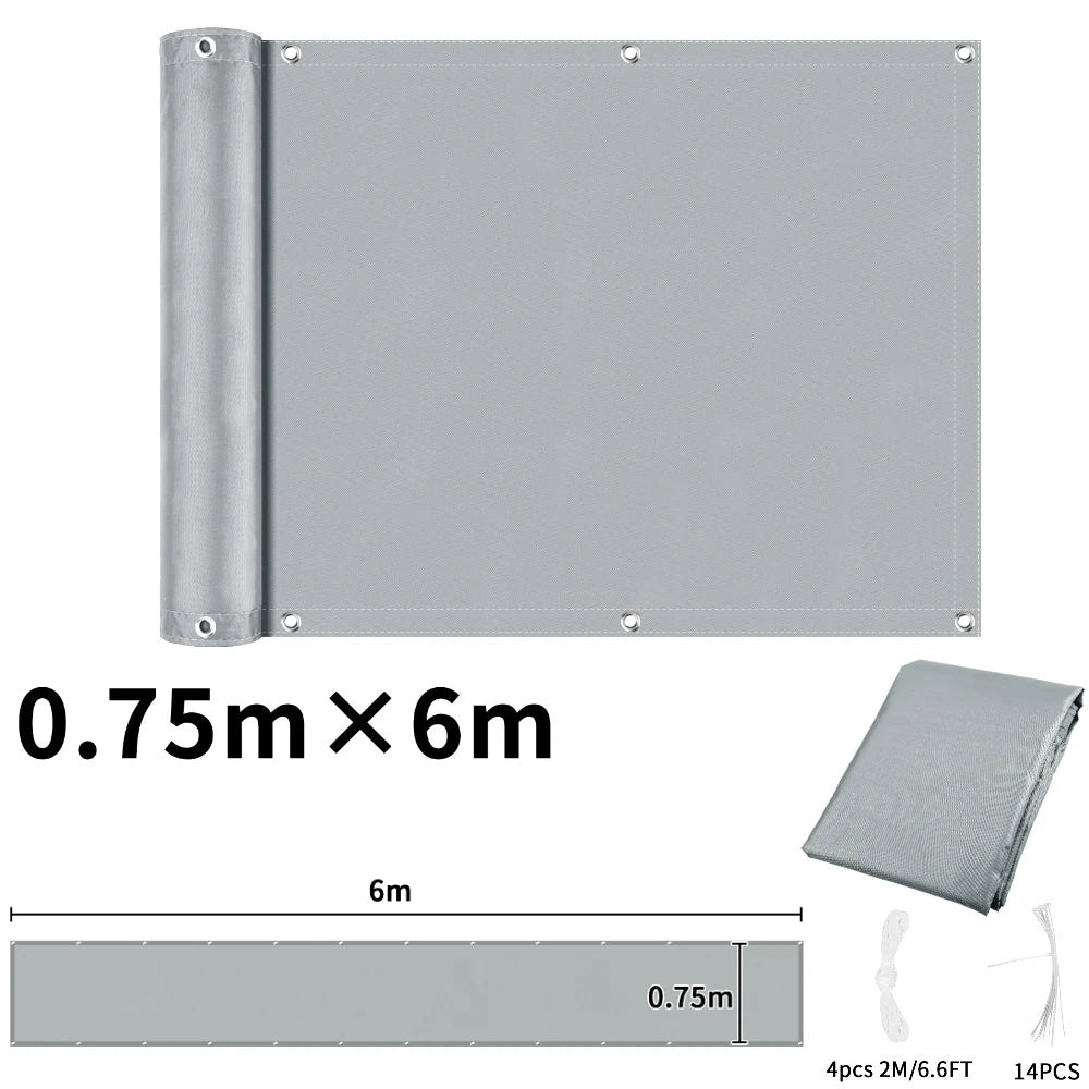 Waterproof Balcony Privacy Screen – UV Protection Fence Cover