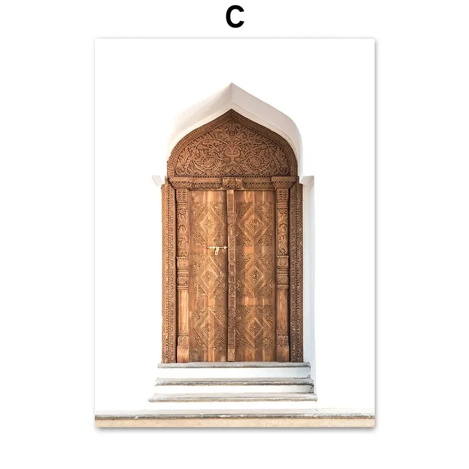 Islamic Calligraphy Shukr Tawakkul Desert Canvas Wall Art