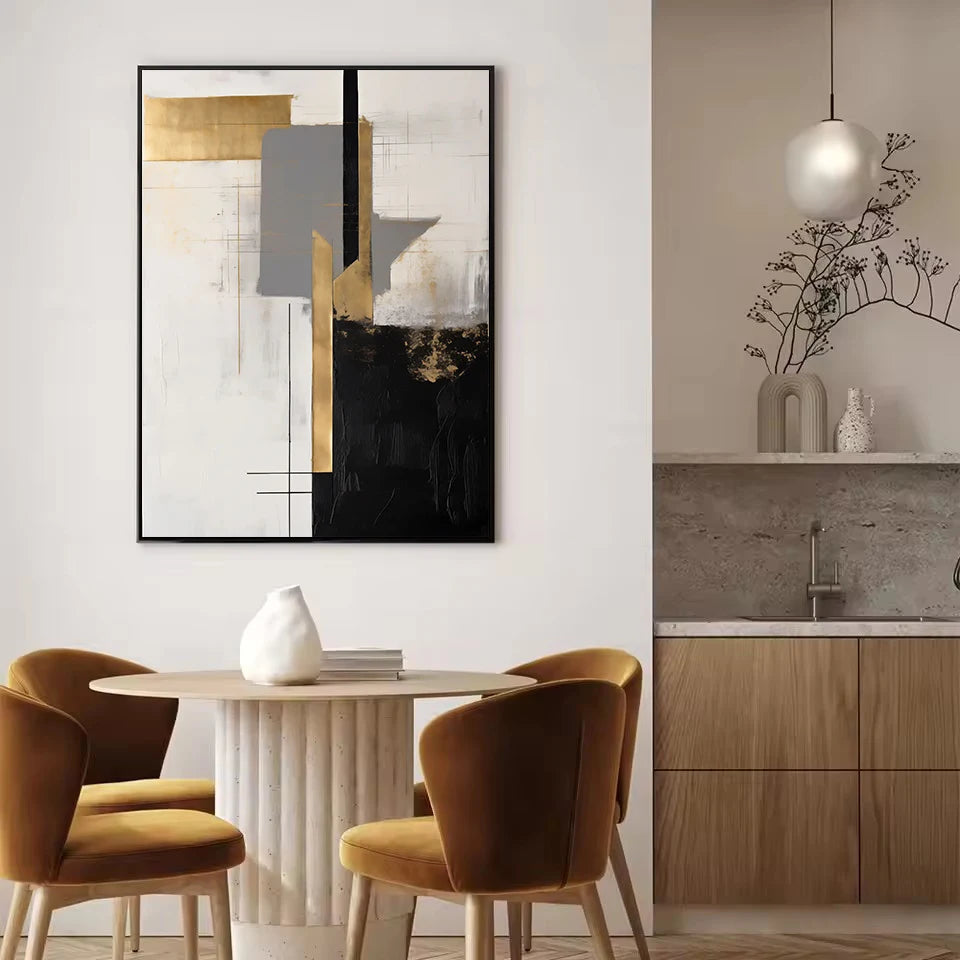 Abstract Bohemian Geometric Shapes Abstract Landscape Line Poster Printed Canvas Painting Wall Art Pictures Home Decor Gift Peaceful Pleasures Health and Wellness