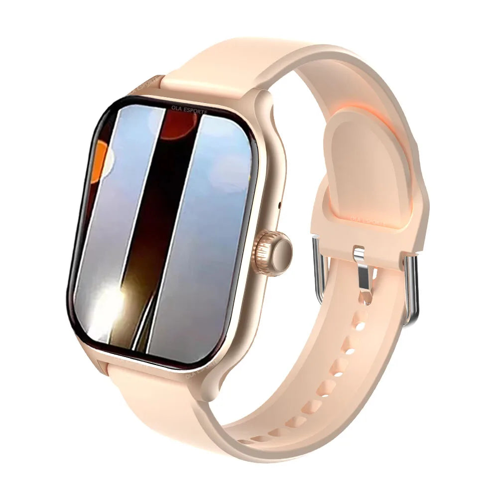 Smartwatch Dial to Answer Calls Calorie Tracking 2.01 Inch Heart Rate Blood Oxygen Blood Pressure Monitor Bluetooth Smart Watch Peaceful Pleasures Health and Wellness Gold