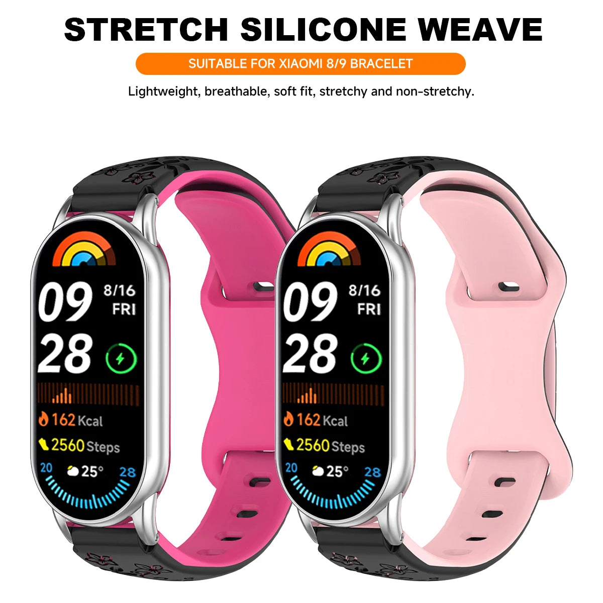 3D Flower Silicone Band for Xiaomi Mi Band 8 & 9 NFC Peaceful Pleasures Health and Wellness