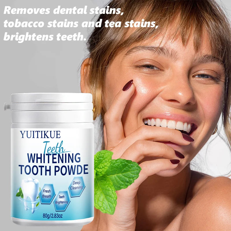 Yuitikue Teeth Whitening Tooth Powder, 80g Natural Mint Tooth Powder for Deep Cleaning, Fresh Breath & Teeth Brightening Peaceful Pleasures Health and Wellness