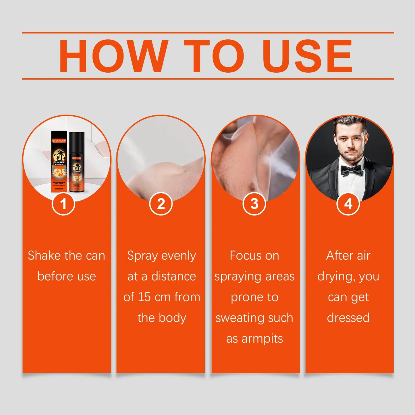 East Moon Fruity Men's Deodorant Spray 100ml | Aluminum-Free