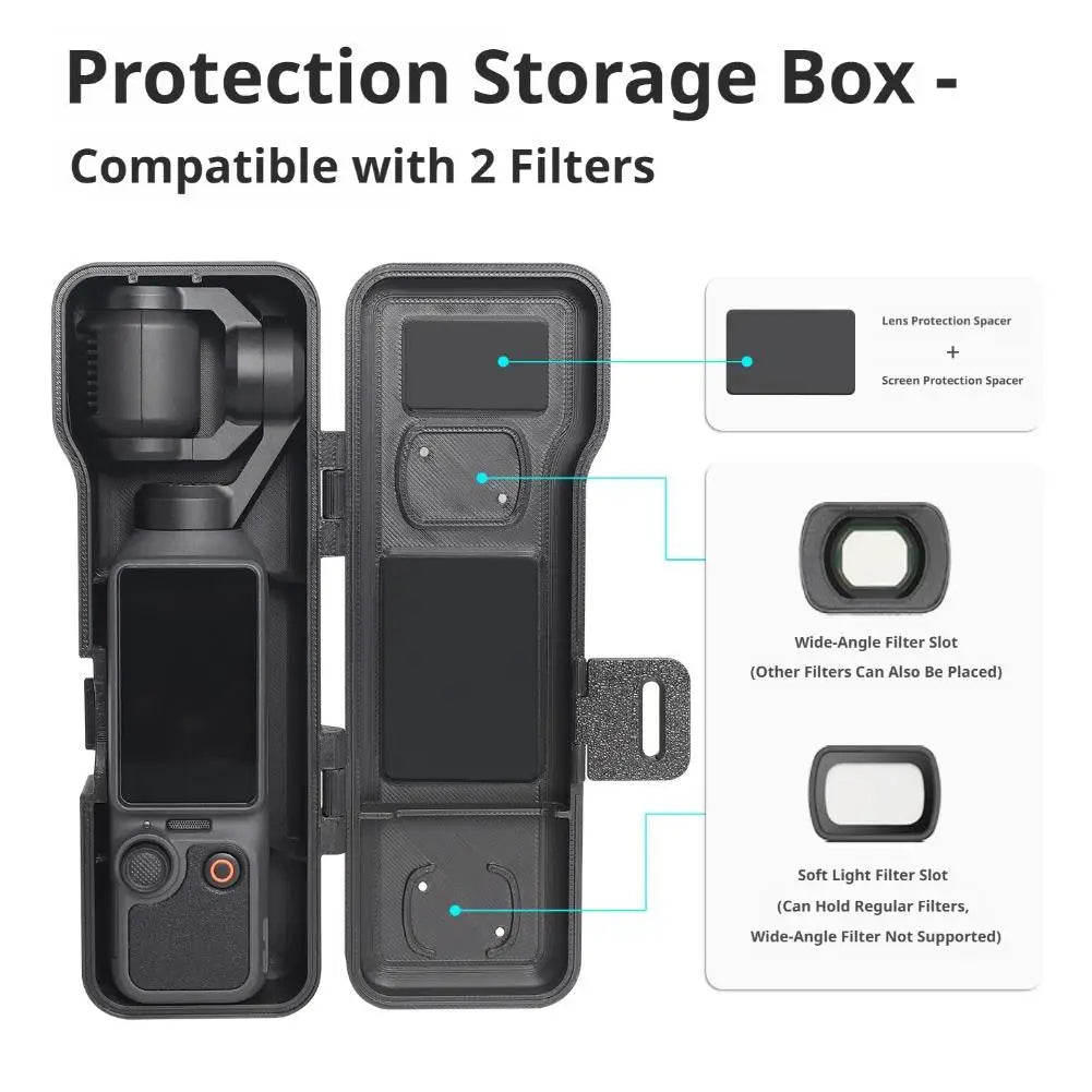 DJI Osmo Pocket 4 Protective Case – Flip Cover & Wrist Strap