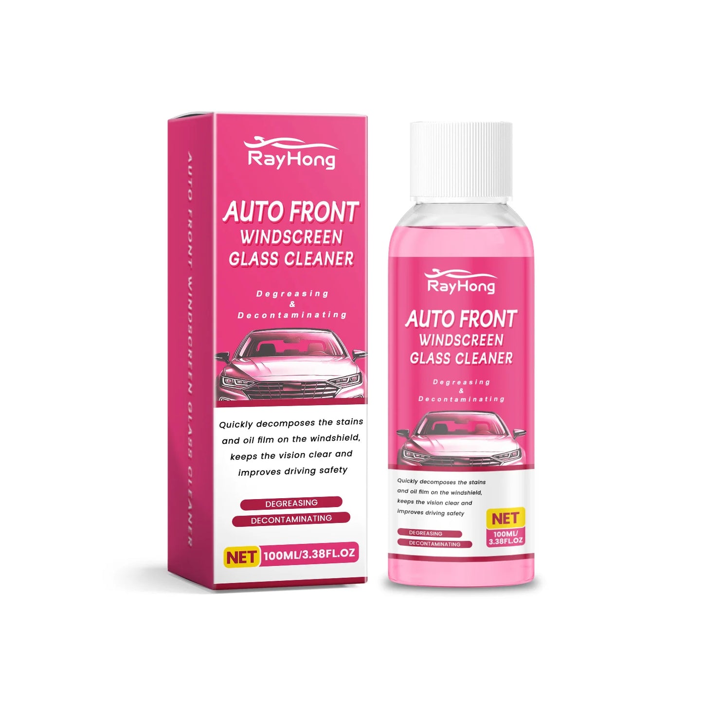 RAYHONG 100ml Car Glass Cleaner – Streak-Free & Anti-Fog