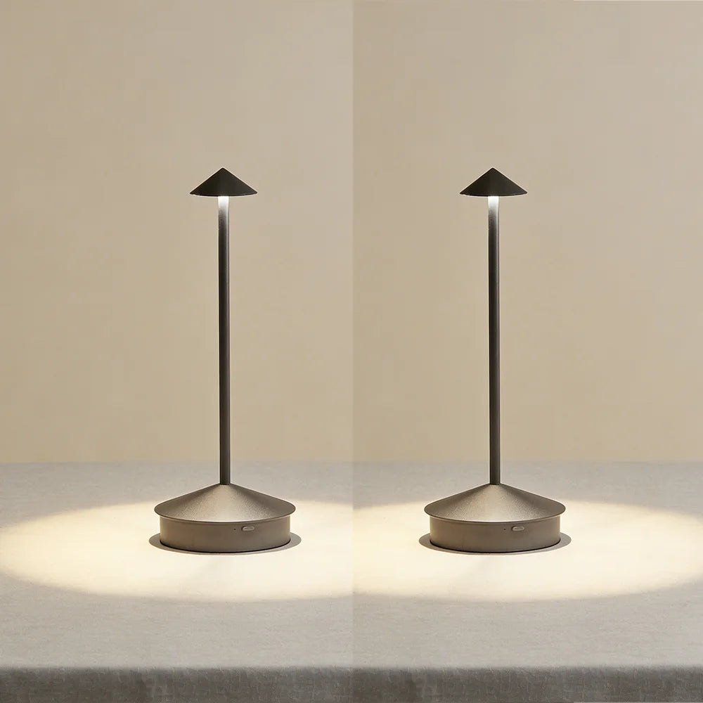 2PCS Rechargeable Table LED Lamp Touch Sensor Night Desk Lamp for Restaurant Bar Bedroom 3 Color Temperatures Stepless Dimming Peaceful Pleasures Health and Wellness Brown 2pcs