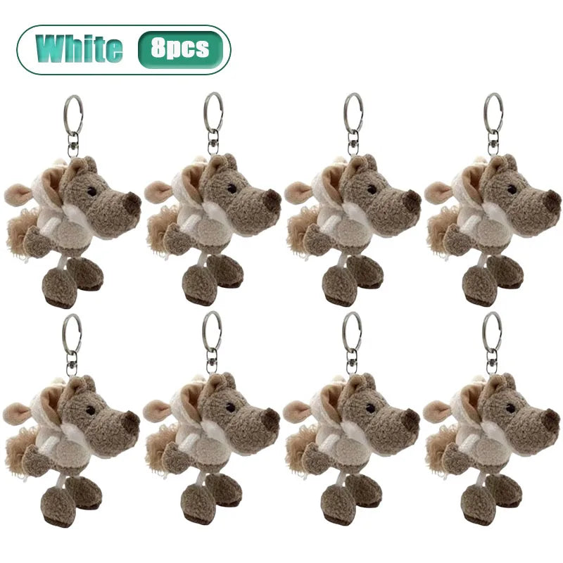 Wolf Plush Keychain Backpack Charm | Cute Stuffed Animal Gift