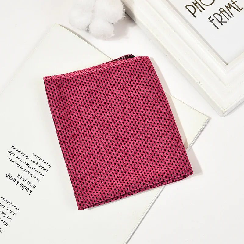 Outdoor Microfiber Quick Dry Sports Cooling Ice Towel Cold Sports Towel Fitness Cool Towel Camping Peaceful Pleasures Health and Wellness Rose red 30x80cm