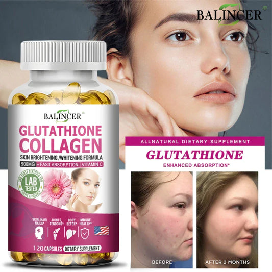 Glutathione 500mg Supplement – Collagen & Antioxidant Support Glutathione Supplement Oasis Select