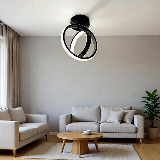Modern 2-Ring LED Ceiling Light | Kitchen, Office & Balcony