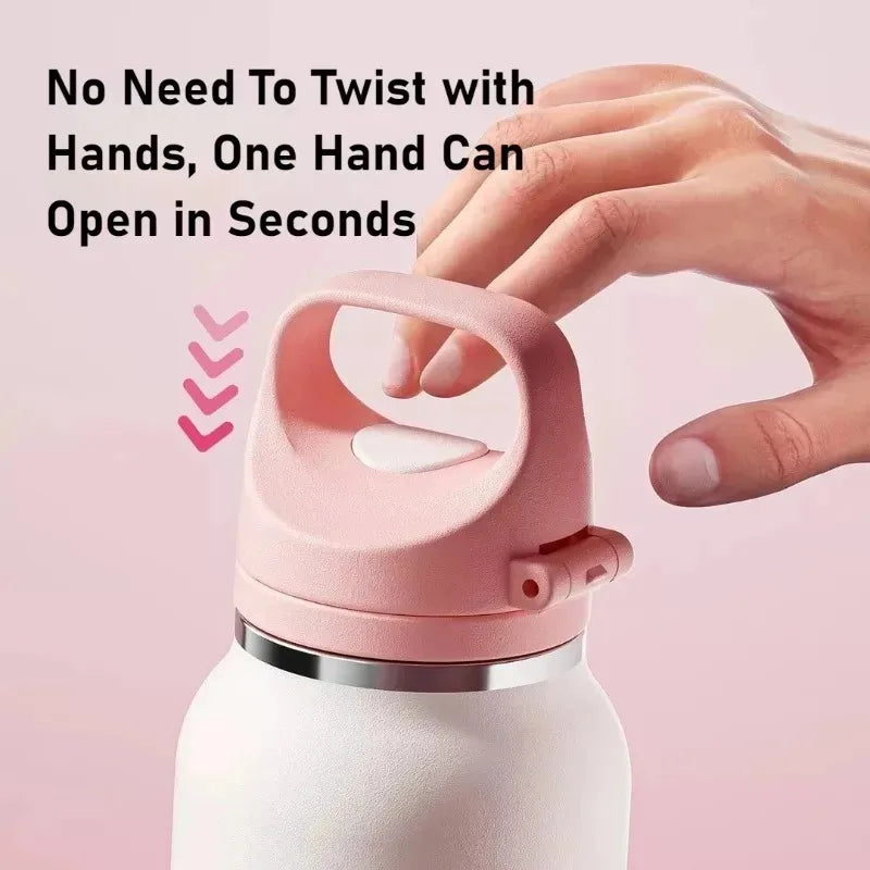 600ml Stainless Steel Vacuum Flask | One-Touch Lid Water Bottle