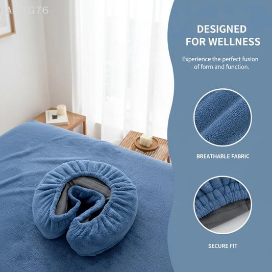 U-Shaped Microfiber Face Cradle Cover | Massage Headrest Pillow Massage Table Cover Peaceful Pleasures Health and Wellness