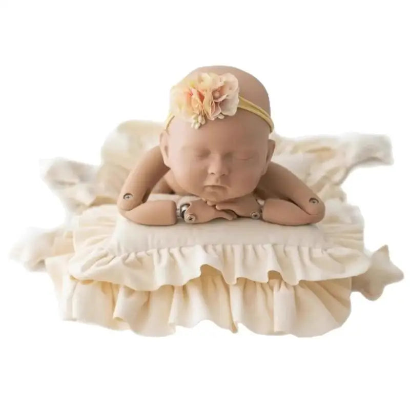 Newborn Photography Mattress & Pillow Set | Soft Cotton Props