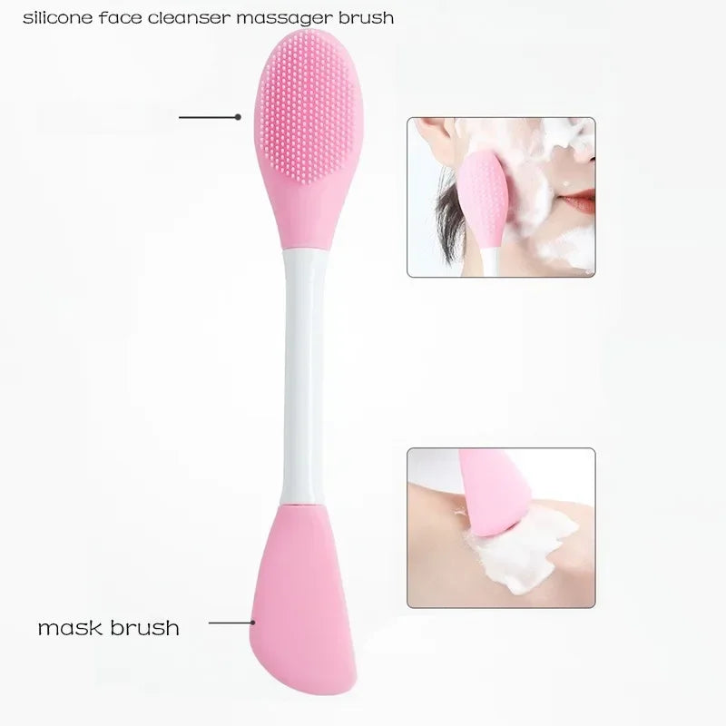 Double Ended Silicone Face Mask and Clay Mask Applicator for Facial Peaceful Pleasures Health and Wellness
