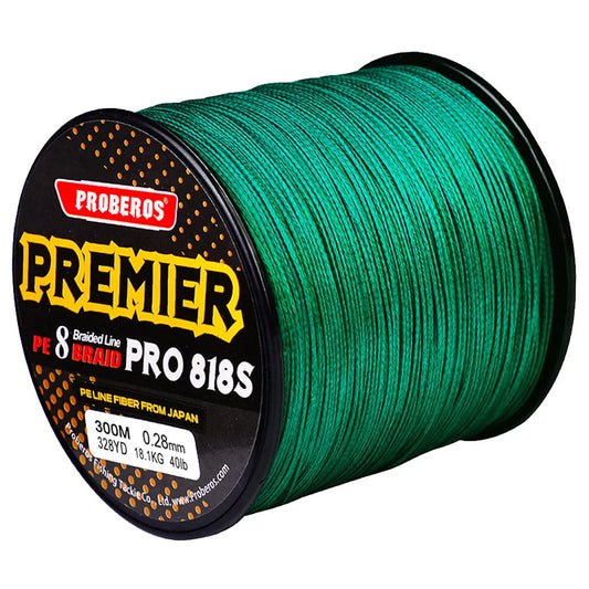 8-Strand 300m PE Braided Fishing Line – Saltwater & Rock Braided Fishing Line Peaceful Pleasures Health and Wellness Green