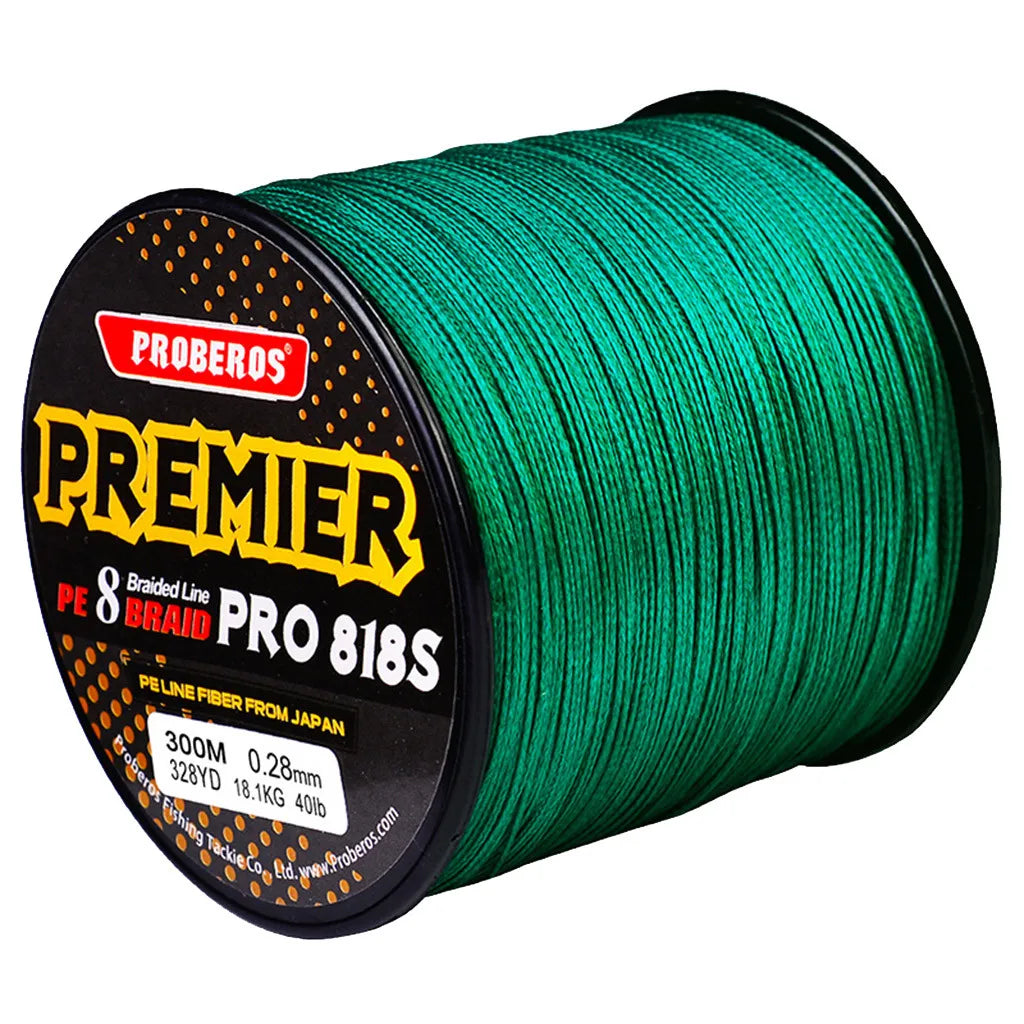 8-Strand 300m PE Braided Fishing Line – Saltwater & Rock