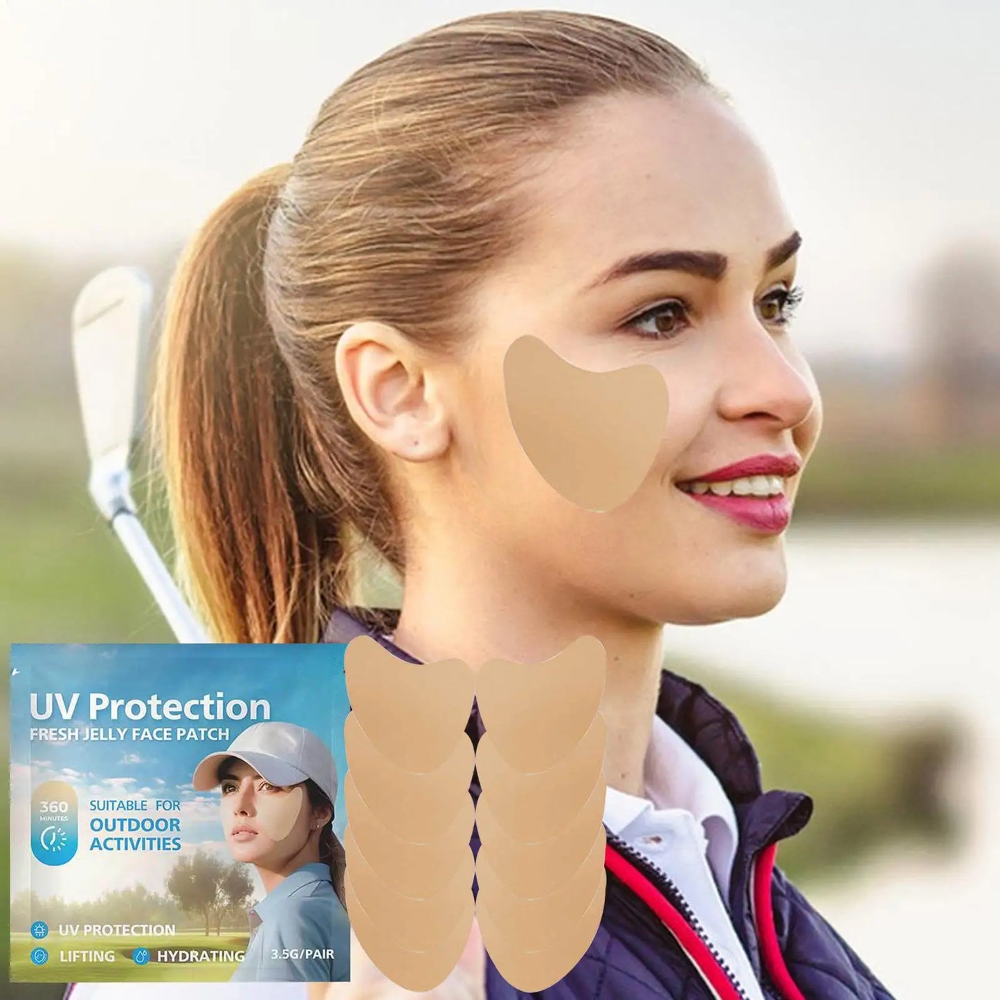 5 Pairs Sunscreen Face Patches for Outdoor Activities Peaceful Pleasures Health and Wellness