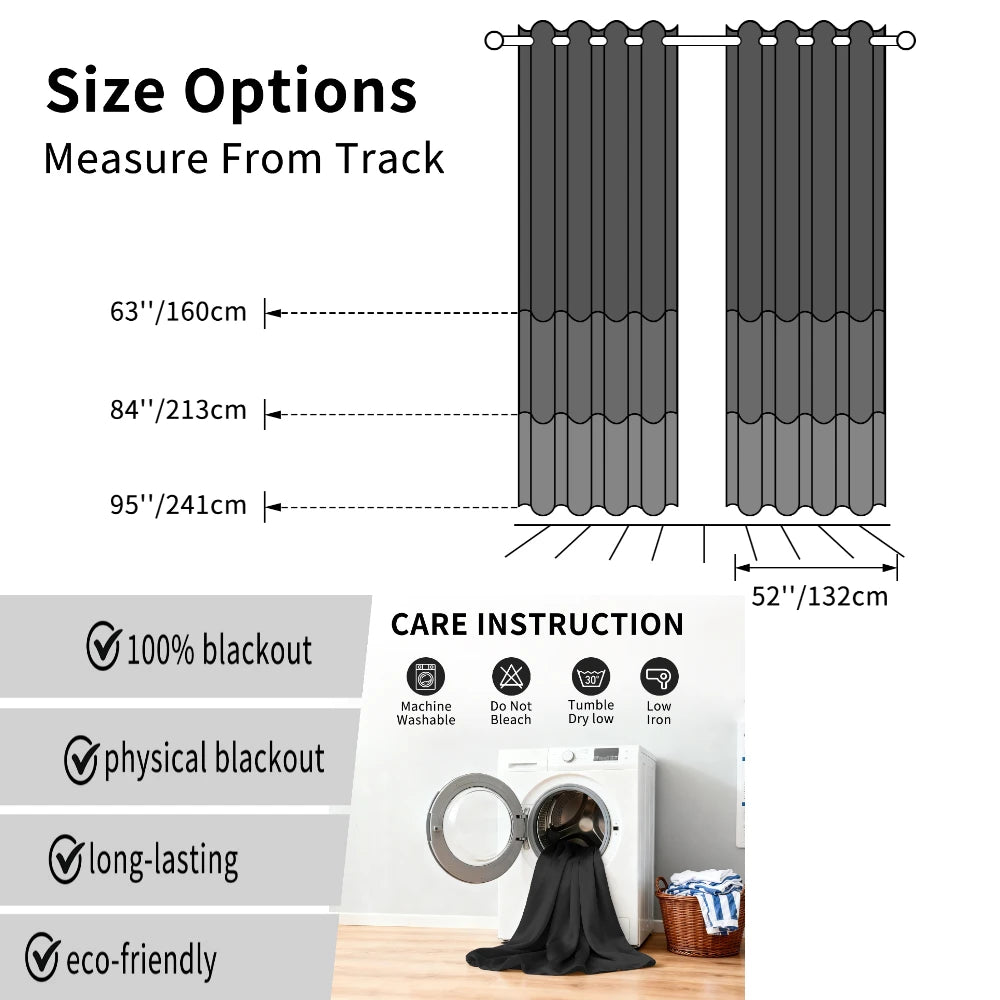 Blackout Thermal Curtains for Bedroom Drop Eyelet Curtains for Living Room Weave Textured Light Blocking Window Curtain Drapes Peaceful Pleasures Health and Wellness