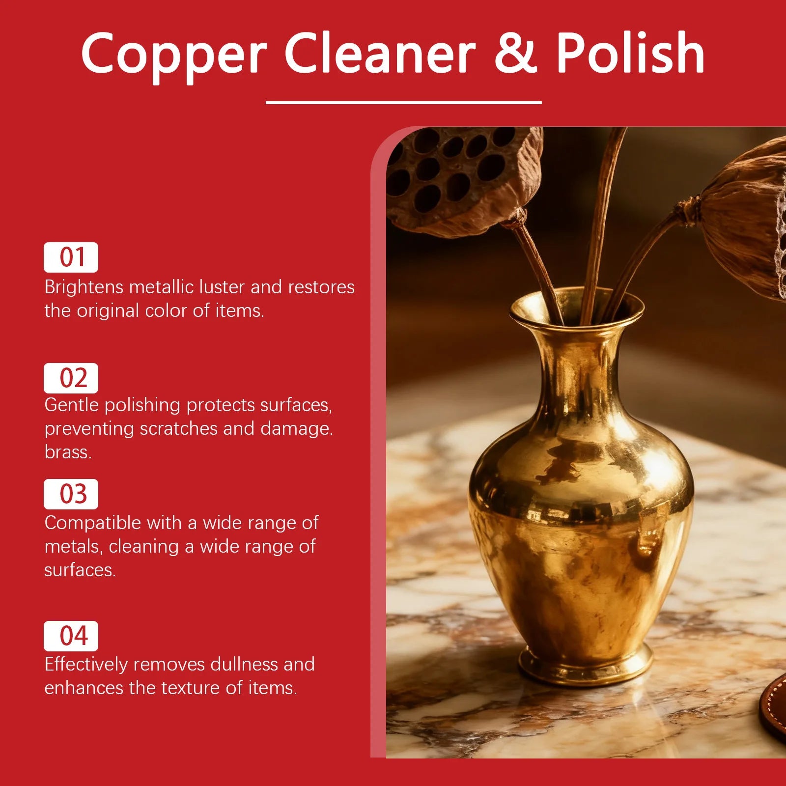 Metal Polishing Cream – Brass Copper Tarnish & Rust Remover Metal Polishing Cream Peaceful Pleasures Health and Wellness