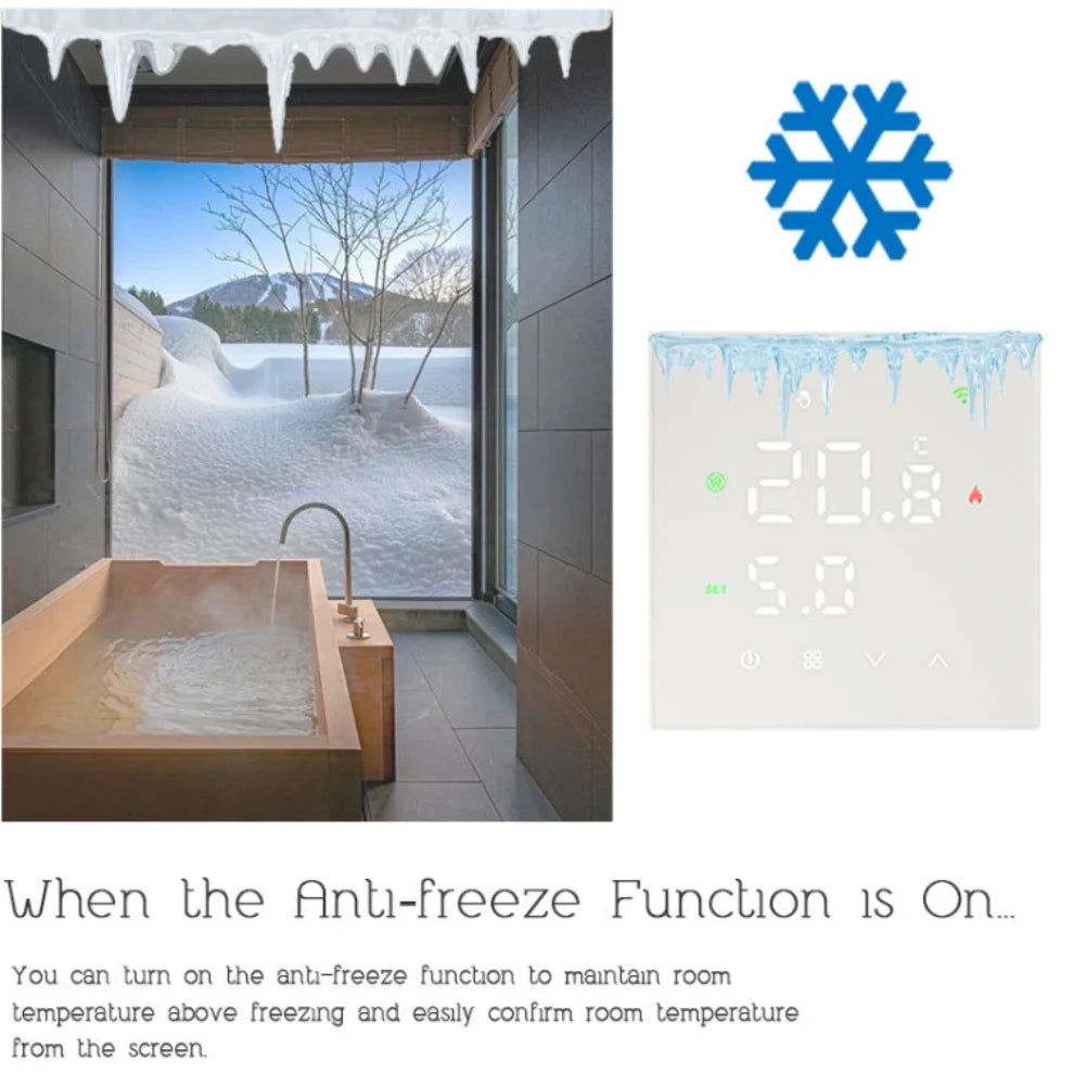 Wifi-enabled Thermostat Compatible Tuya Smart Life Programmable Floor