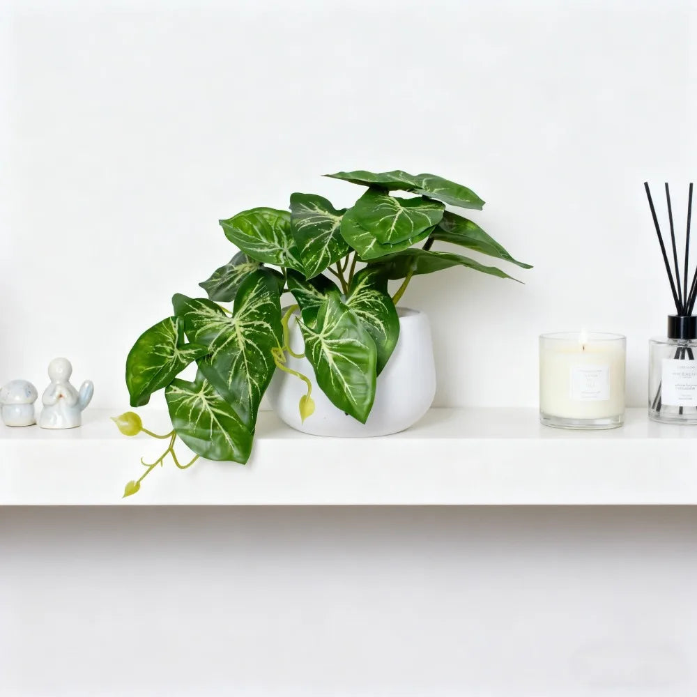 Artificial Bonsai Plant Pot | Fake Foliage Desktop Home Decor