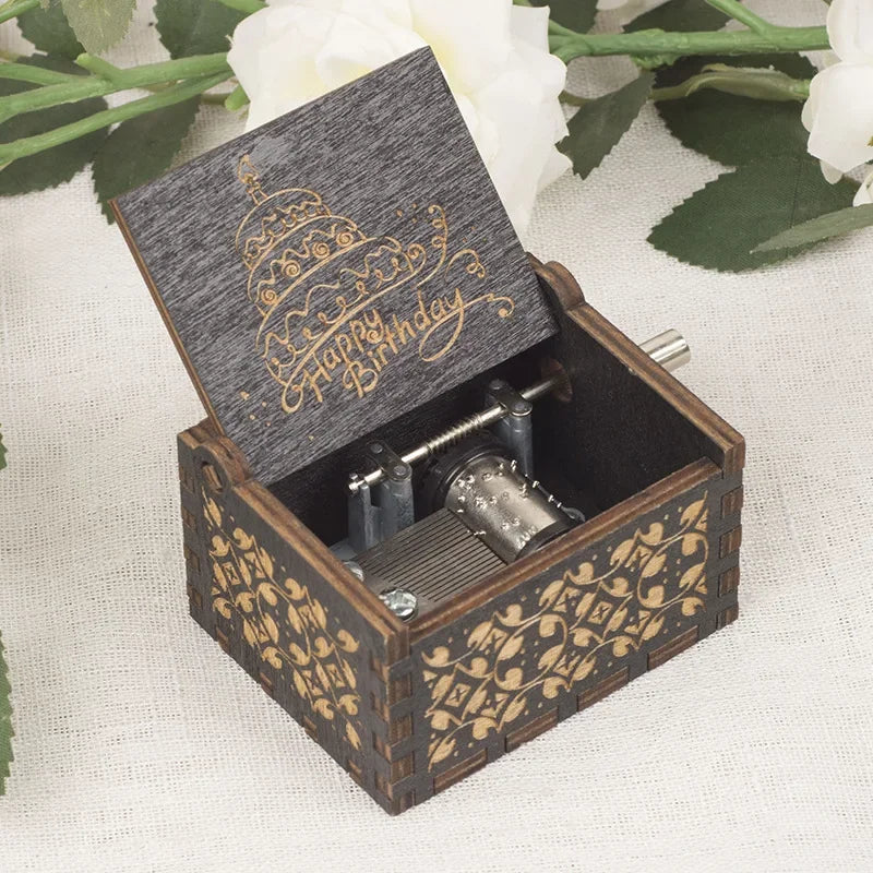 Classic 18-Note Wooden Music Box – "Happy Birthday" Gift