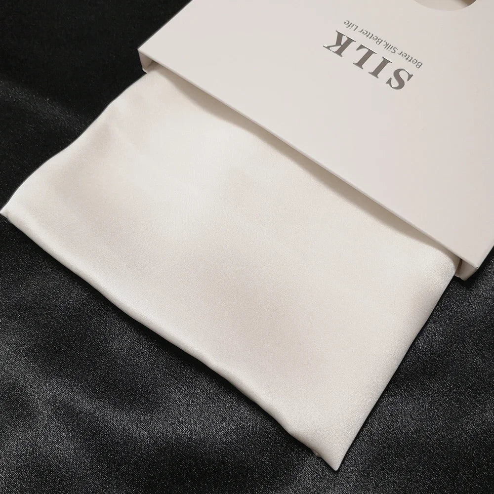 22 Momme 100% Mulberry Silk Pillowcase - Double Sided Solid Pure Silk Pillow Cover with Hidden Zipper - Grade 6A Luxury Bedding Peaceful Pleasures Health and Wellness Lvory 40x60CM