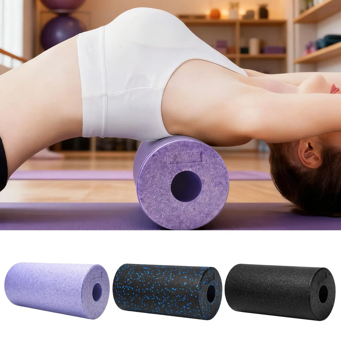 High-Density Foam Roller for Yoga, Fitness & Muscle Recovery