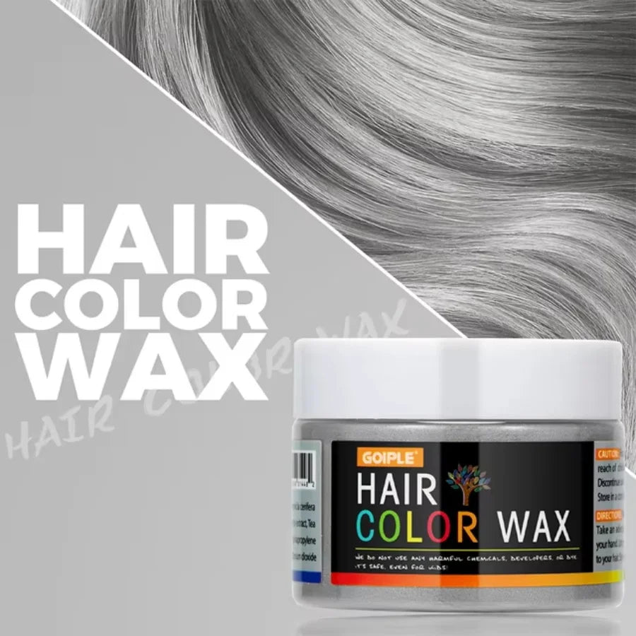 Valentine's Day DIY Hair Dyed Mud Hair Colour Wax Easy To Wash Coloring Cream One-time Hairs Beard and Eyebrows Colour Products Peaceful Pleasures Health and Wellness Gray 40-120g
