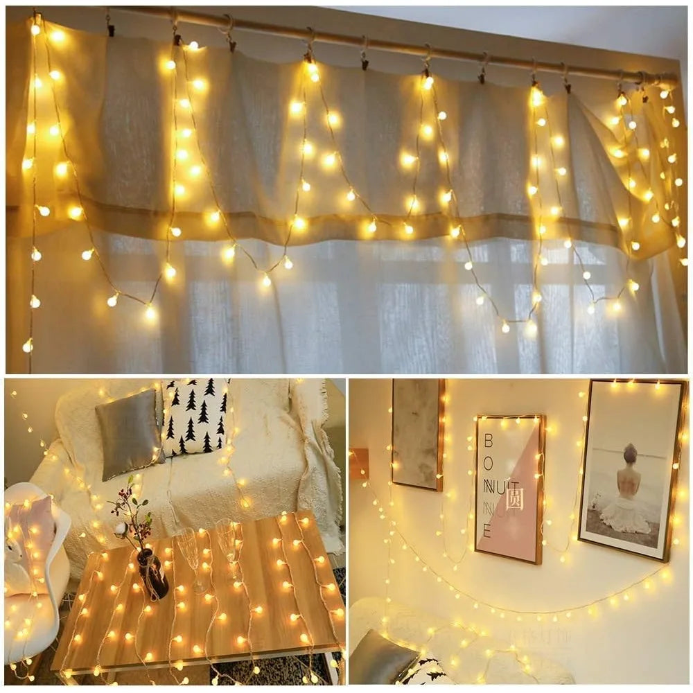 10M Ball LED Fairy String Lights USB/Battery – Garden & Events