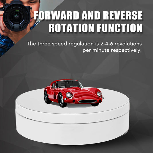 Max Load 4KG Multifunctional Rotating Display Stands Electric Turntable 360° Rotation Noiseless Rotating Table Jewelry Stand Peaceful Pleasures Health and Wellness