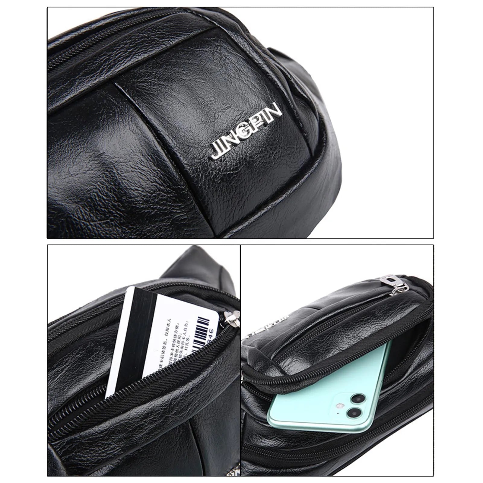 Fashion Men's Leisure Waist Bag Waterproof Travel Phone Bag with Smooth Zipper for Friend Family Neighbors Gift Peaceful Pleasures Health and Wellness