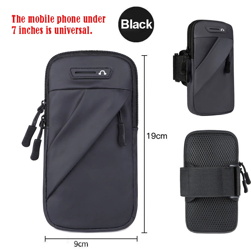 Mobile Phone Bag Wrist Armbands Running Bag For Phone Mp3 Mp4 Bags Armband On The Phone Bags Accessories Sleeve Bags Women's Bag Peaceful Pleasures Health and Wellness Black(7 inch) China Mainland