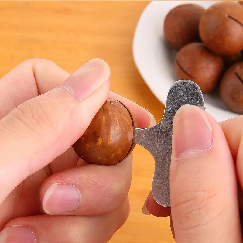 Stainless Steel Nut Sheller | Portable Macadamia Walnut Opener Nut Cracker Tool Peaceful Pleasures Health and Wellness