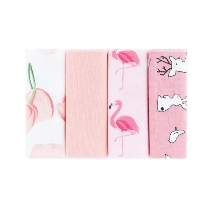 Baby Washcloths Set of 4 | Soft Cartoon Newborn Face Towels