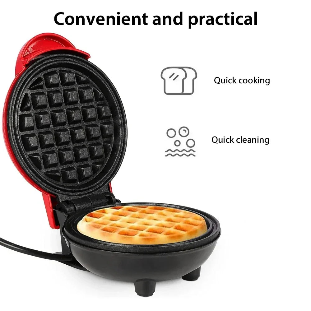 URGGU 350W Mini Waffle Maker – Non-Stick Pancake & Bubble Egg