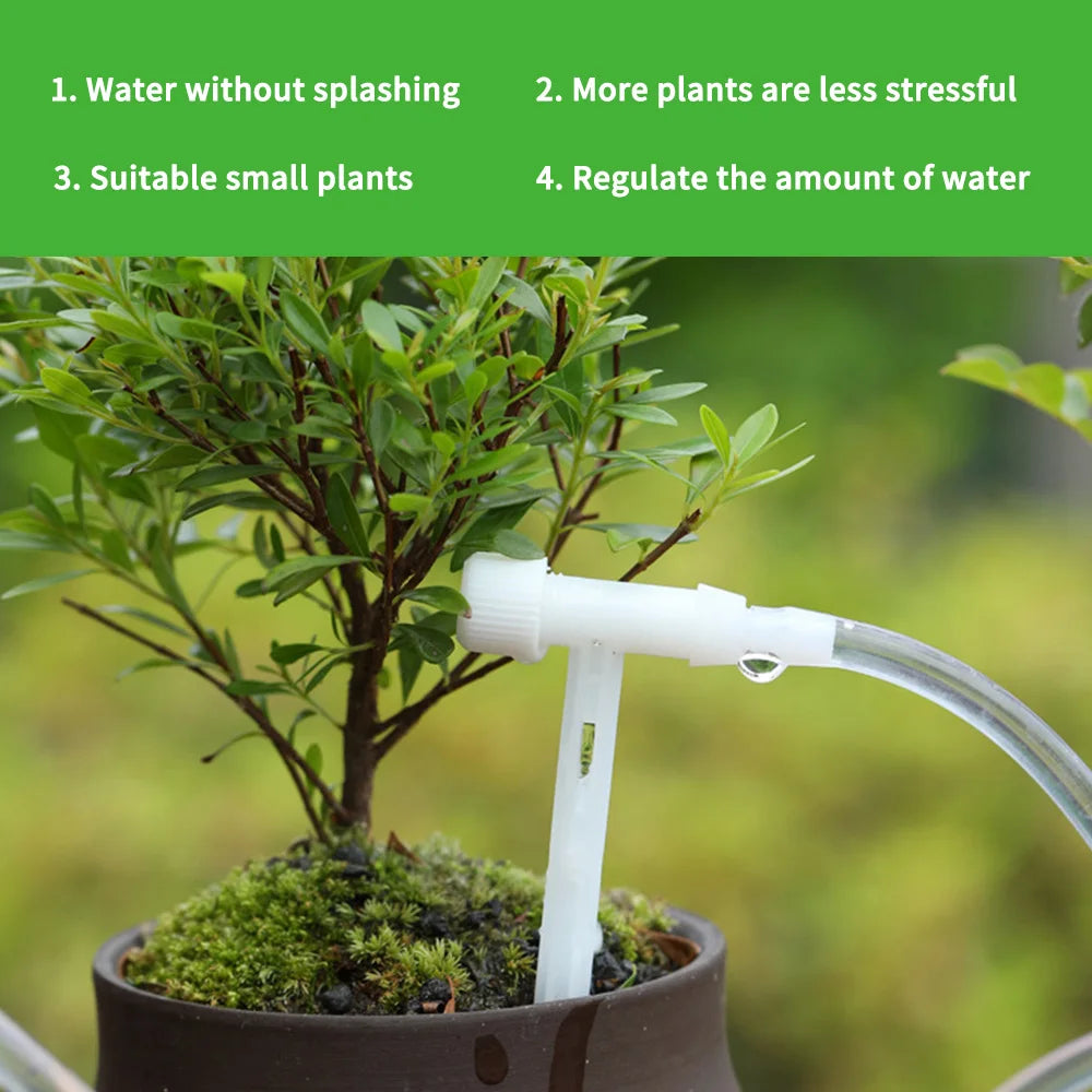 4/7mmHose Watering Saving Micro Dripper Greenhouse Garden Drip Irrigation Kit with Regulating valve Potted Plant Watering Device Peaceful Pleasures Health and Wellness
